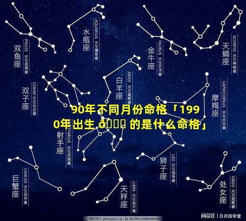 90年不同月份命格「1990年出生 🐋 的是什么命格」